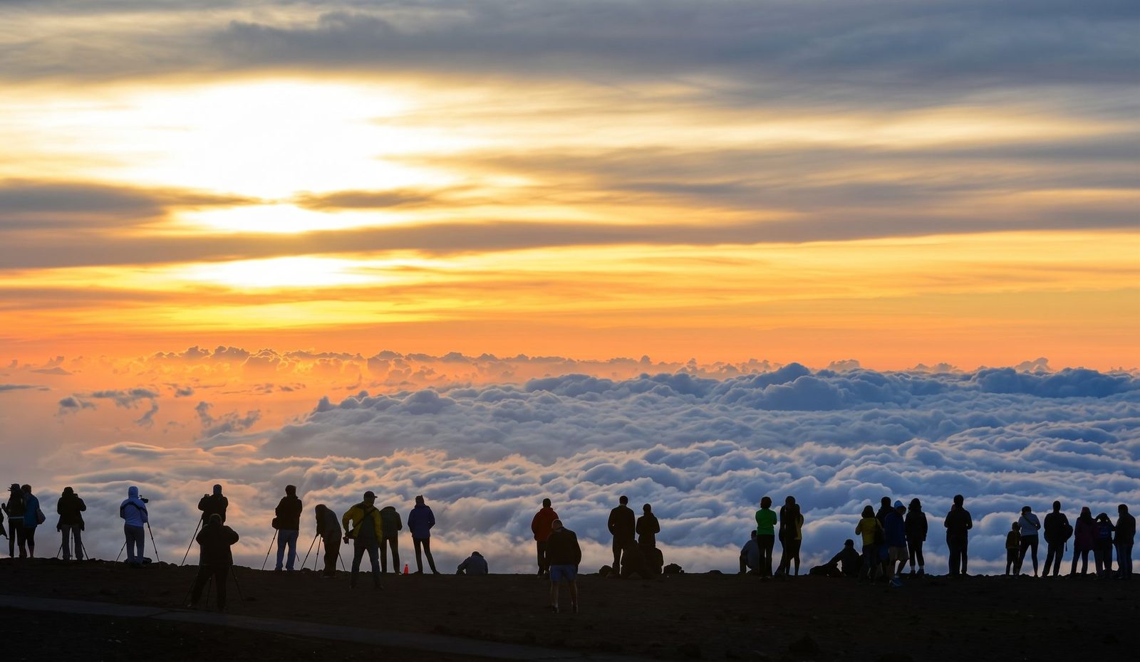 Sunrise above the clouds at Haleakalā, Maui